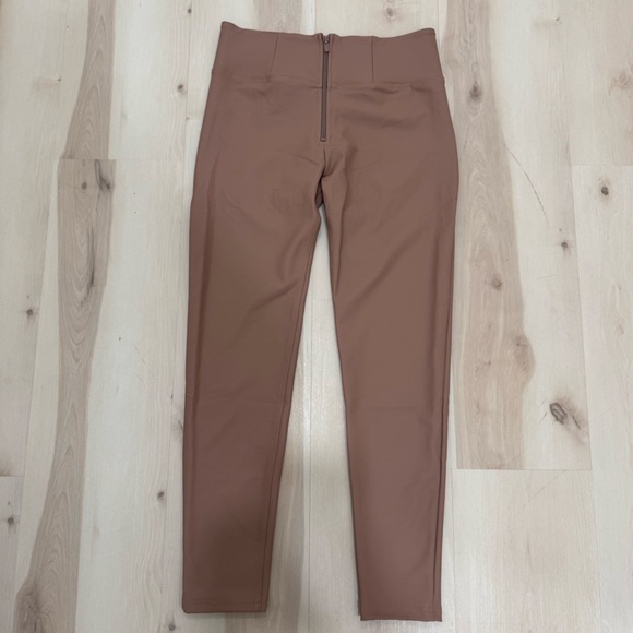 Freddy WRUP Faux Leather High Waisted Zipper Petite Length Mocha Women's XL - Picture 8 of 16